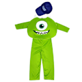 Miniatyrbilde 2 av 5: Barne Gutter Jumpsuit Monster Morsom Mike Wazowski Halloween Kostyme Universitet Store Øyne Antrekk M