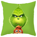 Miniatyrbild 1 av 2: Jul Grinch Kuddfodral Dekoration Dockgåva B