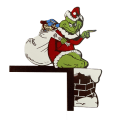 Miniatyrbild 2 av 3: Jultomten stal dörrhörnsdekorationsram logotyp prydnad rekvisita A