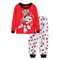 Miniatyrbild 2 av 3: Barn Pojkar Söta Tecknade Figurer Pyjamas Set Långärmade Toppar Shorts Sovkläder Nattkläder Loungewear Outfits #8 95cm
