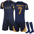 Pikkukuva 1 / 2: Lasten jalkapallopaitasarja, 2024-2025 Al-Nassr FC Victory vieraspelipaita nro 7 Ronaldo jalkapalloasut poikien verryttelypuku 20