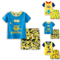 Miniatyrbild 2 av 3: Barn Pojkar Flickor Minions Tryck Pyjamas T-Shirt Toppar Shorts Set Nattkläder Ålder 4-7 År A 4 Years / EU 98