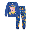 Miniatyrbild 1 av 4: 4-8 år Barn Pojkar Flickor Peppa Pig Långärmad Topp och Byxor Pyjamas Set Barn Sovkläder Outfit B 120cm