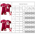 Miniatyrbild 3 av 3: Barnfotbollströja Mane #10 Virgit # 4 Jersey Fotboll Sportkläder #11 12-13Y