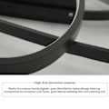 Miniatyrbilde 4 av 5: [3 dagers forsendelse] LED stuelampe taklampe - dimbar med fjernkontroll - moderne oval design - spisestuelampe takbelysning Black