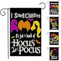 Miniatyrbild 2 av 2: Halloween Hocus Pocus 2 Banner Trädgårdsflagga Dekor för Utomhus C