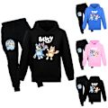 Miniatyrbild 4 av 5: Barn Bluey Hoodies Pojkar Sport Sweatshirt Casual Flickor Pullover Hoodie Sweatshirt Sportkläder Lämplig för Tonåringar Tryck Hoodie Black 160cm