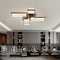 Miniatyrbilde 10 av 10: [3-dagers forsendelse] LED taklamper - Trinnløs dimbar taklampe - 4 rektangler, 90*65cm Black