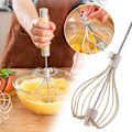 Miniatyrbild 1 av 5: Halvautomatisk äggvisp Hand Push Mixer Stirrer Rotary Blender Rostfritt Stål