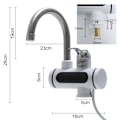Miniatyrbild 3 av 10: Elektrisk Kran Temperaturindikator Rostfritt Stål, 360° Roterbar, Hushåll, Digital Display, 3-sekunders Uppvärmning