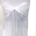 Miniatyrbilde 1 av 3: 10 stk. Organza Stoltrekk Sløyfe Bryllupsdekorasjon White 10 PCS