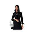 Miniatyrbild 2 av 4: GUESS Axelväska med axelrem i kräm och svart för kvinnor - Sebina Flap Shoulder Bag Natural / Black 293478 kräm, svart
