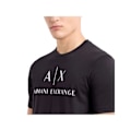 Miniatyrbillede 2 af 5: Armani Exchange sort t-shirt til mænd - Farve: Sort - Størrelse: L Svart S