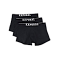 Pikkukuva 1 / 3: Boxerit Kaporal Miehet Pakka x3 etulogo Musta Synteettinen Svart S