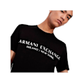 Pikkukuva 2 / 5: T-paita Armani Exchange Musta - Mies - Pyöreä kaula-aukko - Logo rinnassa - Kontrastivärit yksityiskohdat Svart jag