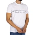 Pikkukuva 2 / 5: T-paita Miehet - ARMANI EXCHANGE - Valkoinen - Rintalogolla - Pyöreä kaula-aukko - Lyhyet hihat Vit jag