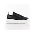 Miniatyrbillede 1 af 4: Sneakerplatform i læder til kvinder - ARMANI EXCHANGE - Sort - Snørebånd - Plateau Nero 39