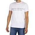 Pikkukuva 1 / 5: T-paita Miehet - ARMANI EXCHANGE - Valkoinen - Rintalogolla - Pyöreä kaula-aukko - Lyhyet hihat Vit XL