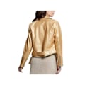 Miniatyrbillede 4 af 4: Veste moto similicuir femme Guess Lana - gold foil combo - XL guldfolie combo XS