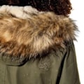 Miniatyrbillede 4 af 4: Manteau Kaporal Dame Blomst Kaki Syntetisk Kaki XS