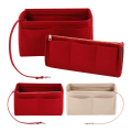 Miniatyrbilde 5 av 5: 2023 Ny Beste Rabatt Reisearrangør Håndveske Filtveske Tote Liner Håndveskepose Innlegg Dame 3 Størrelser Rød Red 22*11*13