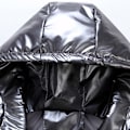 Miniatyrbillede 2 af 4: Sliktaa Unisex Shiny Vandtæt Ærmeløs Jakke Letvægts Puffer Vest Grey M