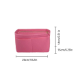 Miniatyrbilde 5 av 5: 2023 Ny Beste Rabatt Reisearrangør Håndveske Filtveske Tote Liner Håndveskepose Innlegg Dame 3 Størrelser Rosa Pink 26*13*16