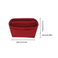 Miniatyrbilde 3 av 5: 2023 Ny Beste Rabatt Reisearrangør Håndveske Filtveske Tote Liner Håndveske Veske Innlegg Dame 3 Størrelser Rød Red 26*13*16