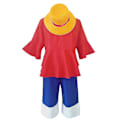 Miniatyrbilde 3 av 5: Voksne Barn Cosplay One Piece Monkey D. Luffy Pirat Halmhatt Pirat Japansk Anime Manga Halloween Kostyme Fancy Dress Up Barn Child 140