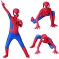 Marvel Spider-Man Cosplay-kläder Superhjälte Barn Jumpsuit Z X Röd Red 7-9 Years