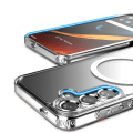 Miniatyrbillede 4 af 11: Magnetiskt trådlöst laddningsskal i PC-material för Galaxy S21 Transparent