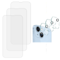 Miniatyrbillede 4 af 11: iPhone 15 plus 1 Set Skärmskydd + Kameralinsskydd HD 0,3mm Transparent