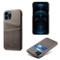 iPhone 15 Pro - Slimmat PU-läderfodral med 2-kortfack Grey