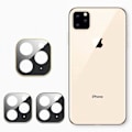 Miniatyrbillede 4 af 11: iPhone 11 Pro Max Kameralinsskydd i Härdat glas + Metalram Guld