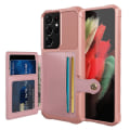 Miniatyrbilde 8 av 11: Samsung Galaxy S21 Ultra - Skal med Korthållare Roséguld
