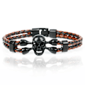 Miniatyrbillede 2 af 11: Rockigt Döskalle Skull Armband Svart