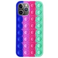 iPhone 12 Pro - Fidget Pop It Silikonskal Blå-Rosa-Grön