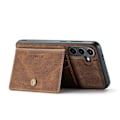 Miniatyrbillede 1 af 11: Læderpung med magnetisk holder til Galaxy S24 Brown