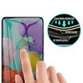 Pikkukuva 9 / 11: Samsung A71 2.5D Anti-Spy Skärmskydd Ram 9H 0,3mm Transparent Svart