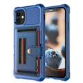 Miniatyrbillede 1 af 11: iPhone 12 Mini - Stilrent Skal med Korthållare Blå