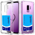 Miniatyrbild 1 av 11: Samsung Galaxy S9 Plus - Skyddande Silikonskal med Kortfack Transparent/Genomskinlig