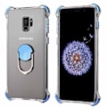 Pikkukuva 6 / 11: Samsung Galaxy S9 - Skyddande Silikonskal med Ringhållare Svart