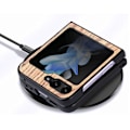 Miniatyrbillede 4 af 11: Trätextur Skal för Samsung Galaxy Z Flip5 5G Brown