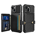 Miniatyrbild 10 av 11: Elegant plånboksfodral i lyxigt PU-läder för iPhone 15 Marinblå