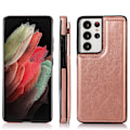 Pikkukuva 2 / 11: Samsung Galaxy S21 Ultra - Stilrent Skal med Plånbok/Kortfack Svart