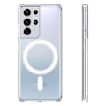 Pikkukuva 10 / 11: Magnetiskt trådlöst laddningsskal i PC-material för Galaxy S21 ultra Transparent