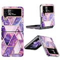 Miniatyrbillede 6 af 11: Samsung Galaxy Z Flip 3 - Marmor Cover Blå