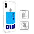 Miniatyrbilde 10 av 11: iPhone X/XS - Skyddande Skal med Kortfack Transparent/Genomskinlig