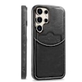 Miniatyrbilde 1 av 11: Samsung Galaxy S24 Ultra - Elegant Skal med Kortfack & Skydd Svart