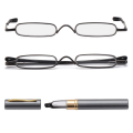Miniatyrbilde 6 av 11: Lesebriller med styrke +1.0 - +4.0 Bærbar metallboks UNISEX Svart +2.75